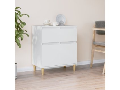 vidaXL Komoda biela 60x35x70 cm spracované drevo