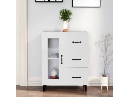 vidaXL Komoda biela 69,5x34x90 cm kompozitné drevo