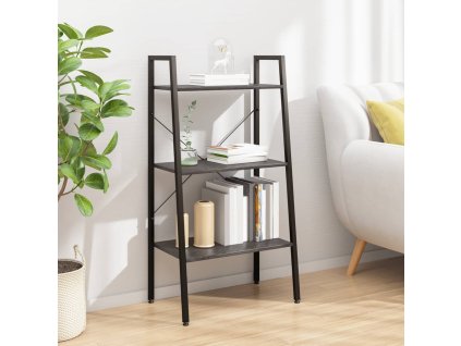 vidaXL 3-poschodová stojanová polica čierna 56x35x108 cm