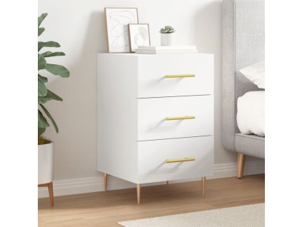 vidaXL Nočný stolík biely 40x40x66 cm kompozitné drevo