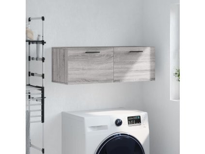 vidaXL Nástenná skrinka sivá sonoma 100x36,5x35 cm kompozitné drevo