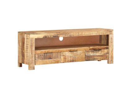 vidaXL TV skrinka 110x30x40 cm surové mangovníkové drevo