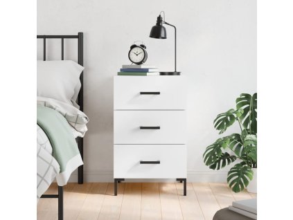 vidaXL Nočný stolík biely 40x40x66 cm kompozitné drevo