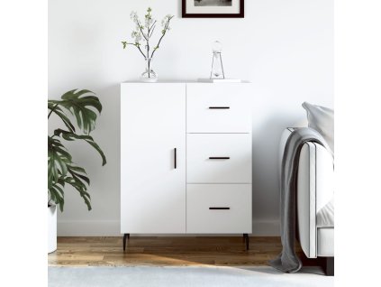 vidaXL Komoda biela 69,5x34x90 cm kompozitné drevo