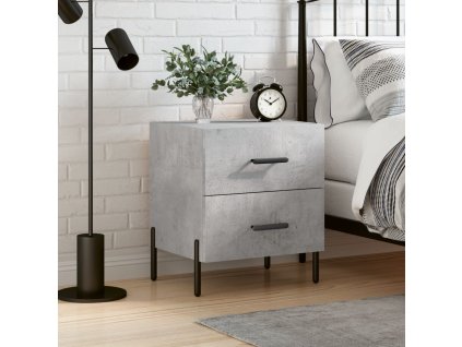 vidaXL Nočný stolík betónovo sivý 40x35x47,5 cm kompozitné drevo