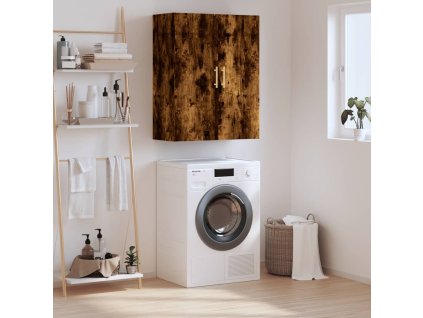 vidaXL Nástenná TV skrinka dymový dub 69,5x34x90 cm