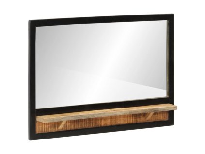 vidaXL Zrkadlo s policou 80x8x55 cm sklo a masívny mangovník