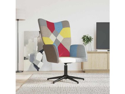 vidaXL Relaxačné kreslo patchwork látka