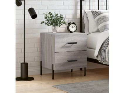 vidaXL Nočný stolík sivý sonoma 40x35x47,5 cm kompozitné drevo