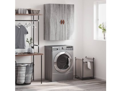 vidaXL Nástenná skrinka sivý dub sonoma 69,5x34x90 cm