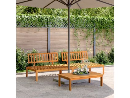 vidaXL Záhradné stredové pohovky z paliet 2 ks masívna akácia