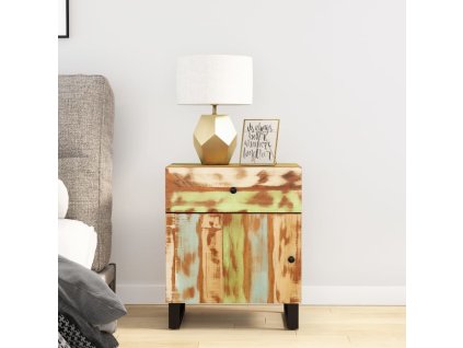 vidaXL Nočná skrinka 50x33x60cm masívne recyklované a spracované drevo