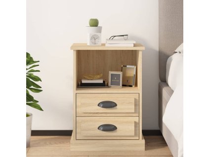 vidaXL Nočný stolík dub sonoma 43x36x60 cm