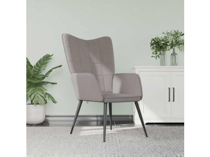 vidaXL Relaxačné kreslo, sivohnedé, látka