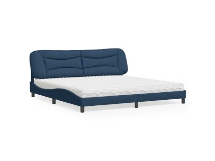 vidaXL Posteľ s matracom modrá 200x200 cm látka