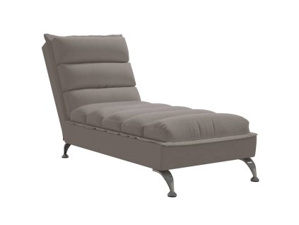 vidaXL Leňoška s vankúšmi sivohnedá látka