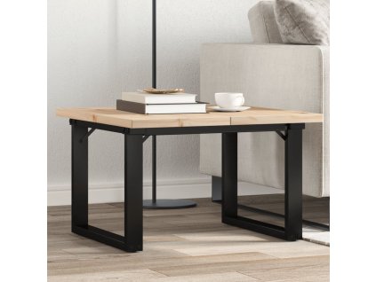 vidaXL Konferenčný stolík v tvare O 70x70x40,5 cm borovica a oceľ