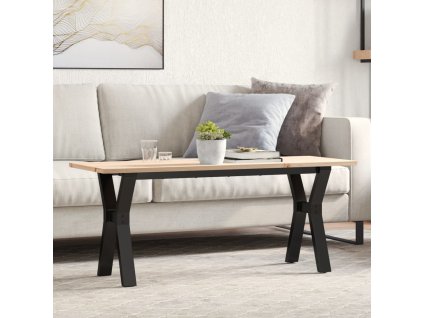 vidaXL Konferenčný stolík v tvare Y 110x40x45 cm borovica a oceľ