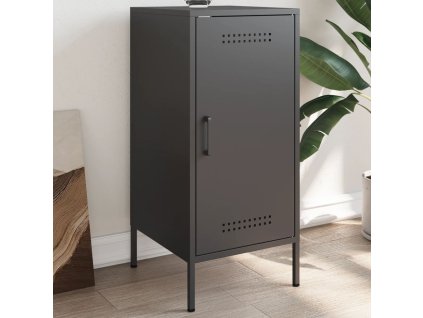 vidaXL Komoda čierna 36x39x79 cm oceľ valcovaná za studena