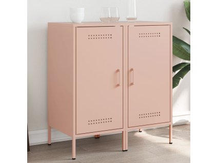 vidaXL Komody 2 ks čierne 36x39x79 cm oceľ valcovaná za studena