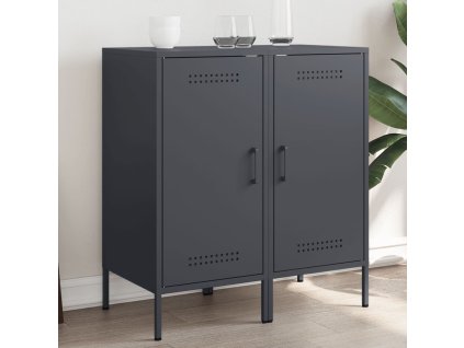 vidaXL Komody 2ks antracitové 36x39x79 cm oceľ valcovaná za studena