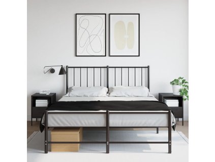 vidaXL Nočné stolíky 2 ks čierne 36x39x50,5cm oceľ