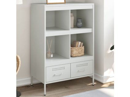 vidaXL Vysoká skrinka biela 68x39x101,5 cm oceľ