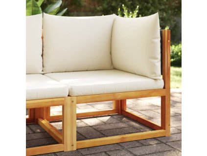 vidaXL Záhradná rohová pohovka s vankúšmi, akácia a ratan