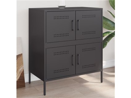 vidaXL Komoda čierna 68x39x79 cm oceľ