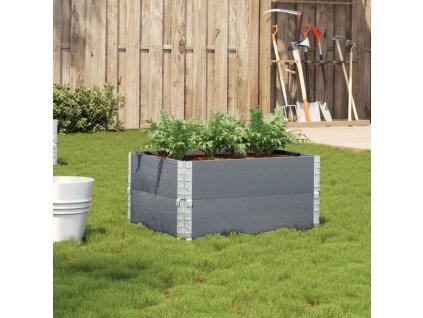 vidaXL Záhradný kvetináč sivý 80x60 cm borovicový masív