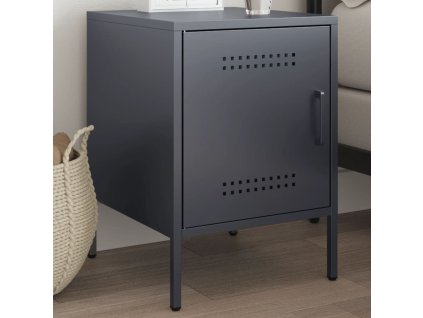 vidaXL Nočný stolík antracitový 36x39x50,5 cm oceľ