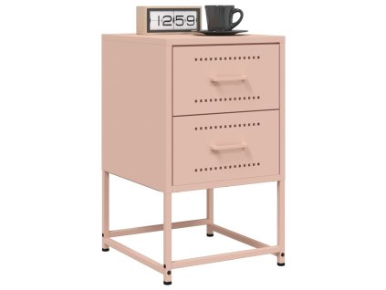 vidaXL Nočné stolíky 2 ks ružové 36x39x60,5 cm oceľ