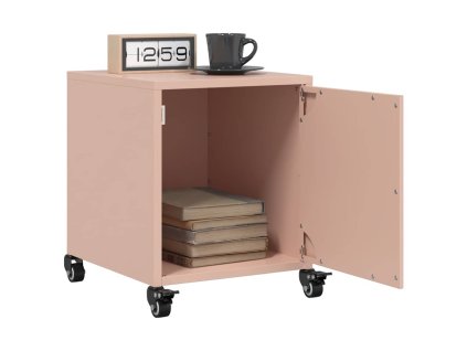 vidaXL Nočné stolíky 2 ks ružové 36x39x43,5 cm oceľ