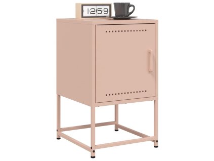 vidaXL Nočné stolíky 2 ks ružové 36x39x60,5 cm oceľ