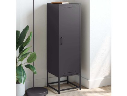 vidaXL Vysoká skrinka čierna 36x39x123 cm oceľ