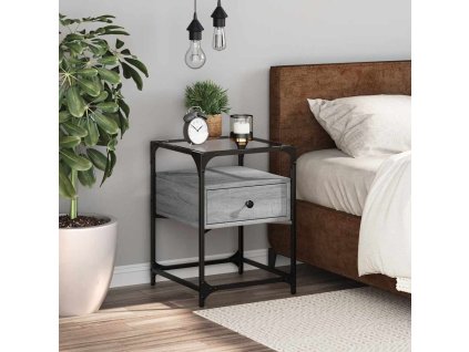 vidaXL Nočný stolík sivý sonoma 40x40x55 cm kompozitné drevo