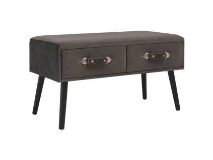 vidaXL Konferenčný stolík, sivý 80x40x46 cm, zamat