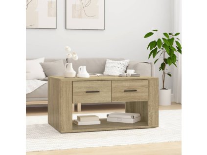 vidaXL Konferenčný stolík dub sonoma 80x50x40 cm spracované drevo