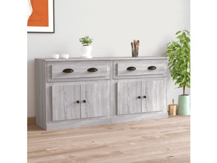 vidaXL Komody 2 ks sivé sonoma spracované drevo