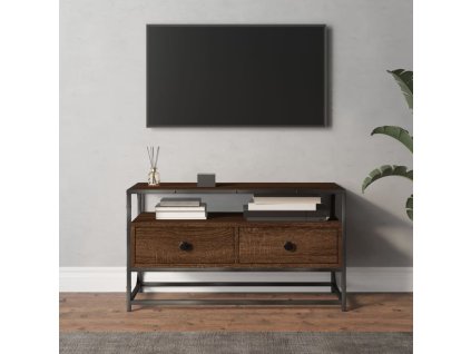 vidaXL TV skrinka hnedý dub 80x35x45 cm spracované drevo