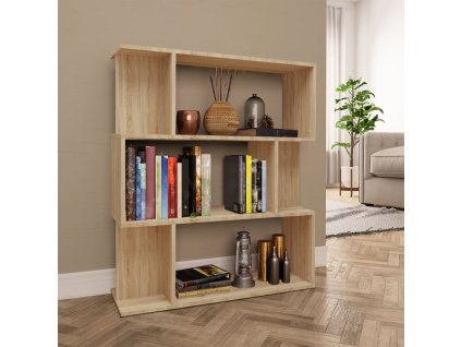 vidaXL Knižnica/deliaca stena, dub sonoma 80x24x96cm, kompozitné drevo
