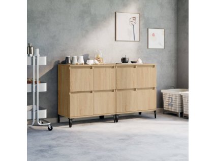 vidaXL Komody 2 ks dub sonoma 60x35x70 cm kompozitné drevo