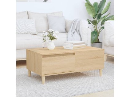 vidaXL Konferenčný stolík dub sonoma 90x50x36,5 cm spracované drevo