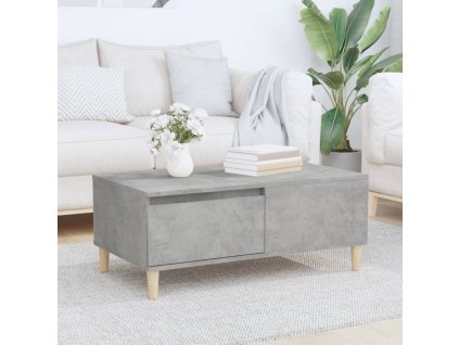 vidaXL Konferenčný stolík betónový sivý 90x50x36,5 cm spracované drevo