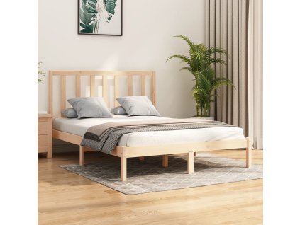 vidaXL Posteľný rám borovicový masív 140x190 cm