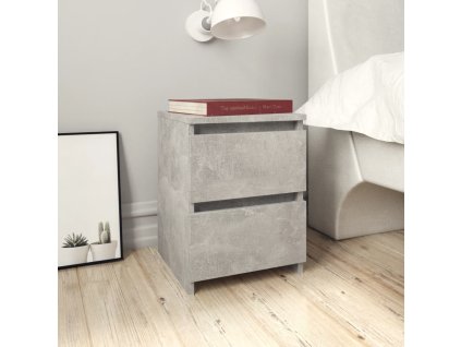 vidaXL Nočné stolíky 2 ks, betónovo sivé 30x30x40 cm, kompozitné drevo