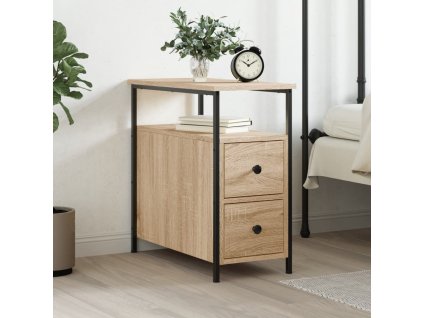 vidaXL Nočný stolík dub sonoma 30x60x60 cm kompozitné drevo