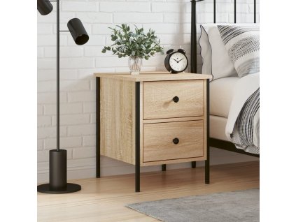 vidaXL Nočný stolík dub sonoma 40x42x50 cm kompozitné drevo