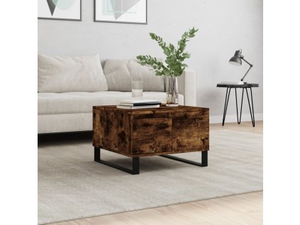 vidaXL Konferenčný stolík dymový dub 55x55x36,5 cm spracované drevo