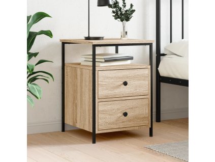 vidaXL Nočný stolík dub sonoma 44x45x60 cm kompozitné drevo